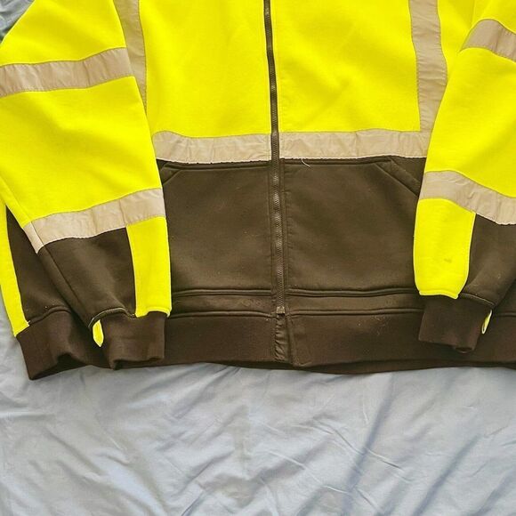 Visability Enhanced Apparel High Visability Jacket Removable Hood Big & Tall 6X - Picture 2 of 8